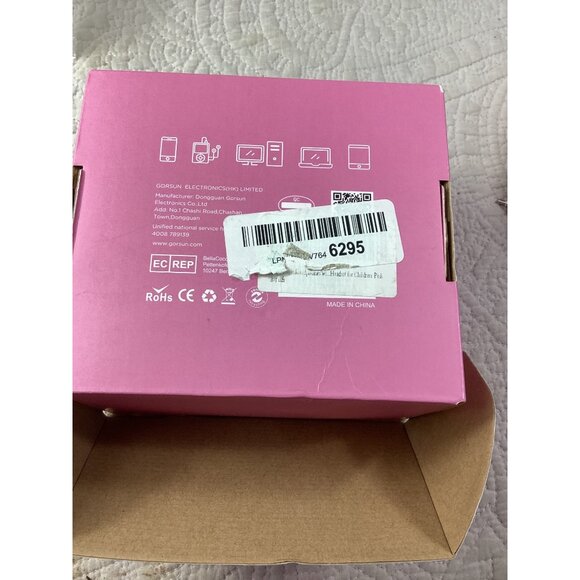 Kids Pink Cat Ear Wired Headphones* Gorsun Adj Headband Soft Cushions 3.5mm Jack - Picture 6 of 6